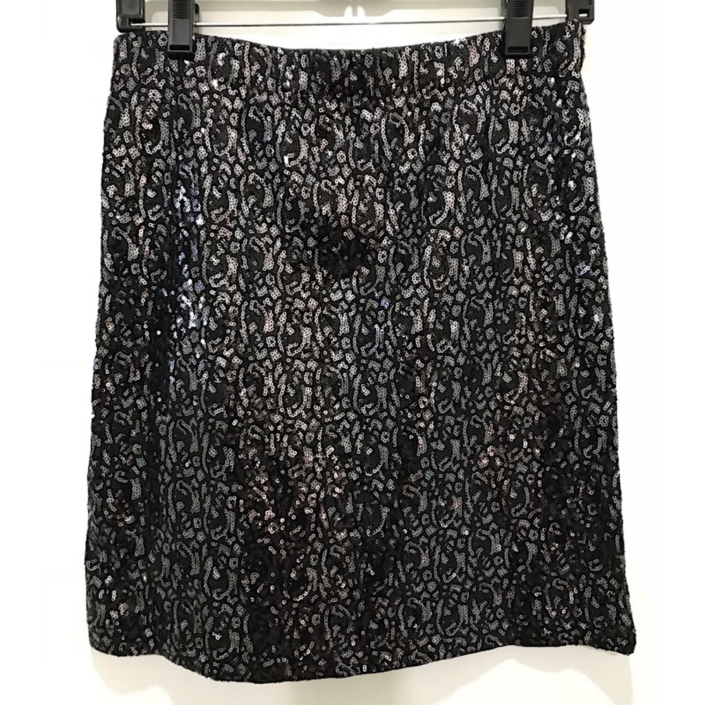 Pink Tartan Black Sequined Skirt